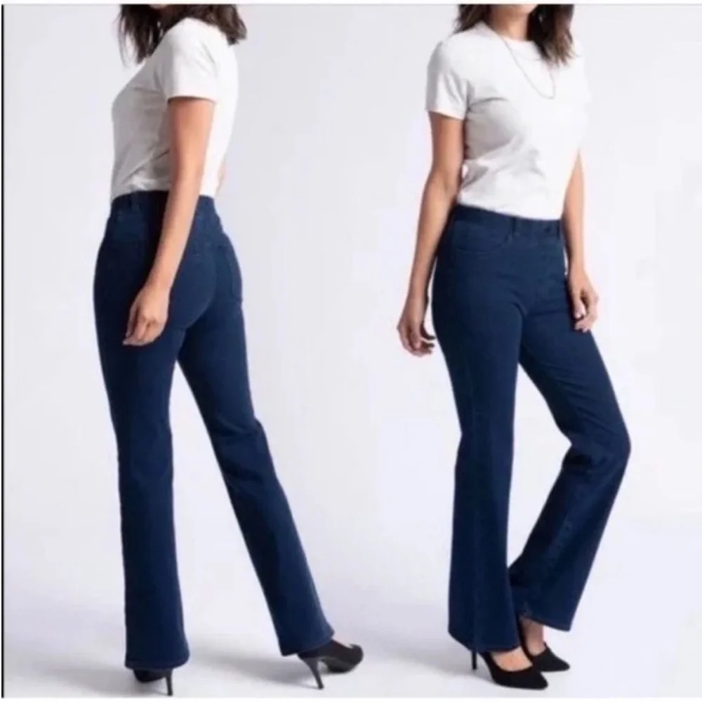 BETABRAND Bootcut 4-Pocket Yoga Denim small long